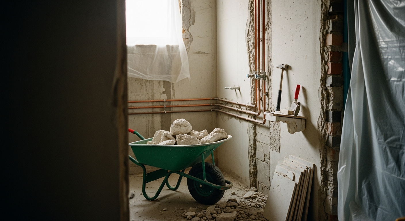 Badeværelse under renovering
